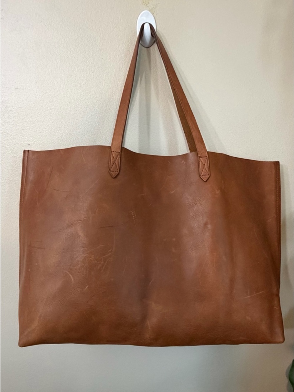 Madewell Brown Leather Tote - Classic Cognac Carryall